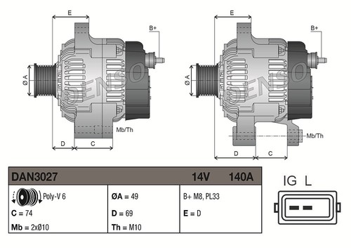 Denso generator für bmw - generator,